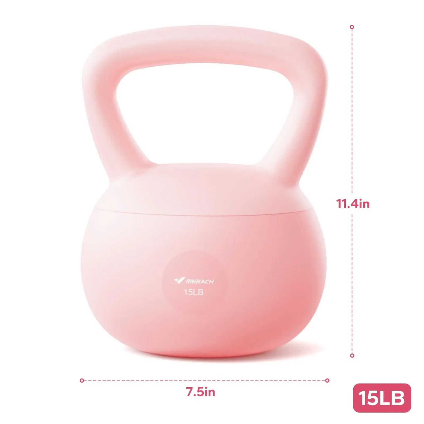 MERACH Soft Kettlebell With Non Slip Wide Grip Handle Sand Filled