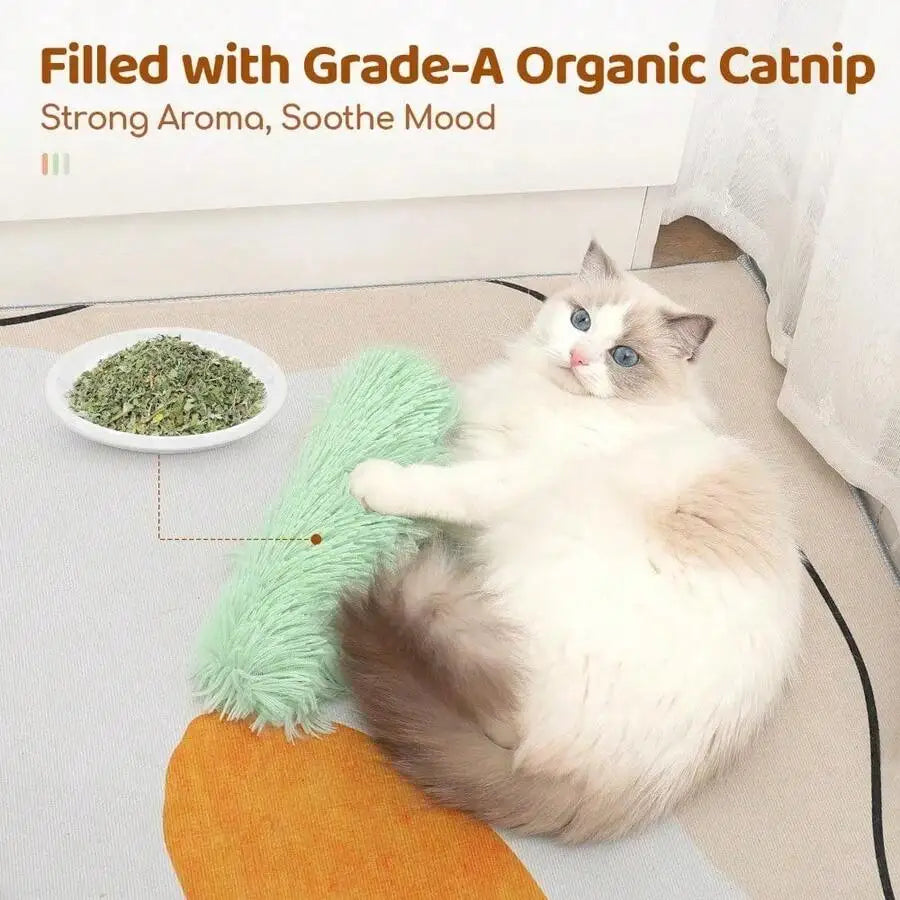Catnip Plush Kicker Toys 3 Pack For Indoor Cats