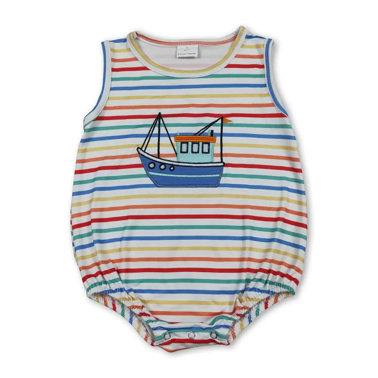 Sibling Baby Boys Sleeveless Rompers Cotton Polyester Fabric Easy Care