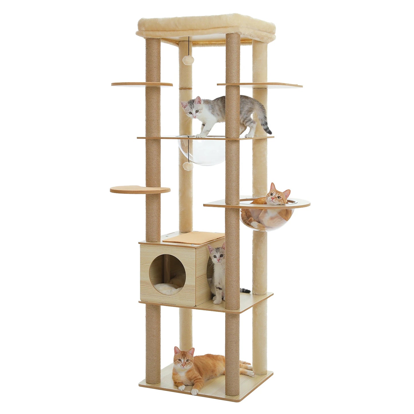 PAWZ Ro Multi Level Cat Tree With Scratching Posts Condo