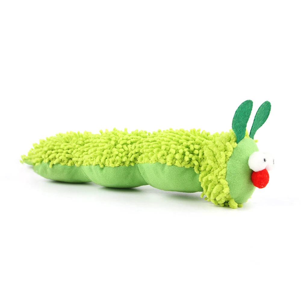 Caterpillar Cat Chew Toy For Cats With Catnip And Silvervine