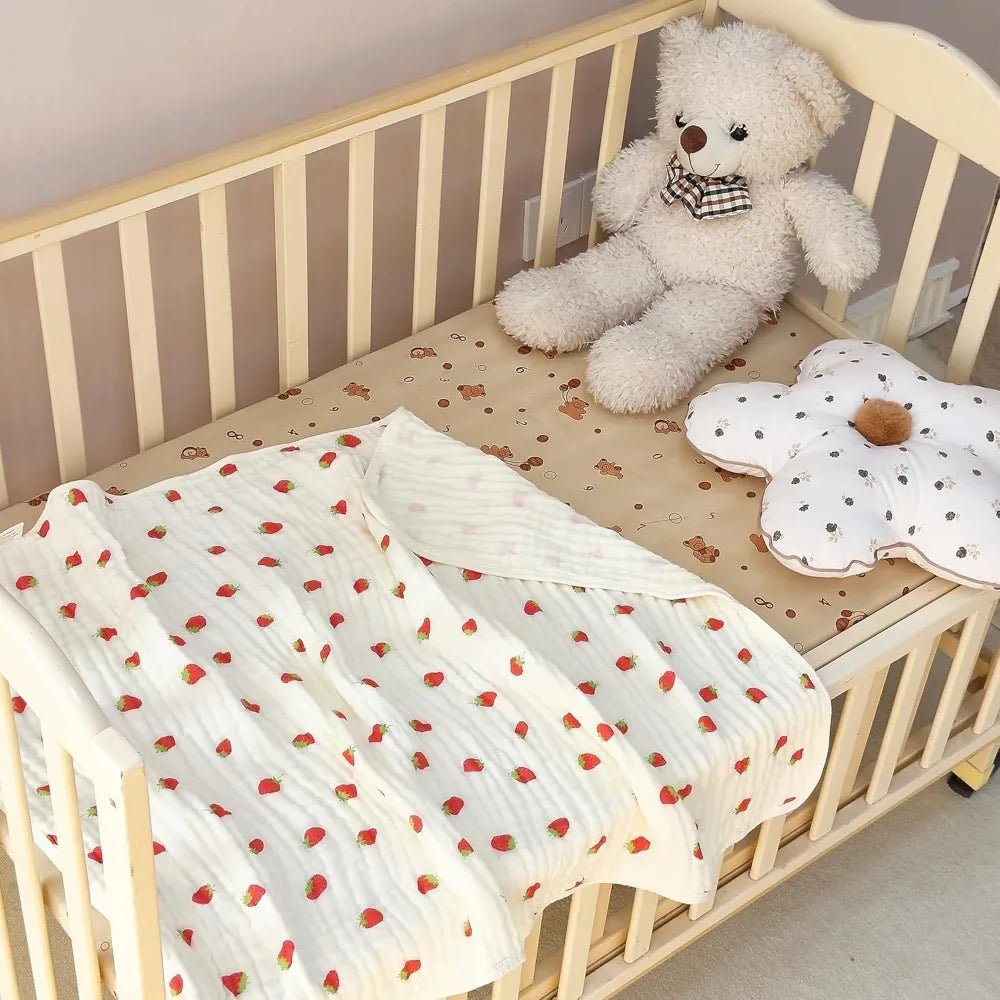 Ultra Soft Muslin Cotton Baby Blanket For All Seasons