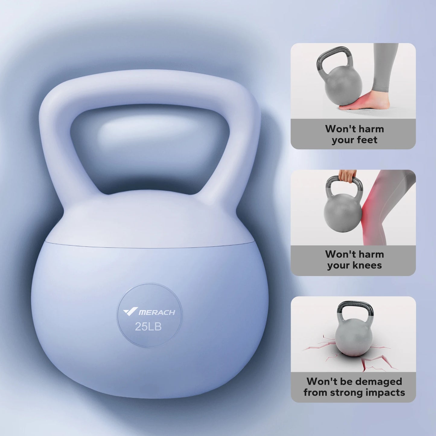 MERACH Soft Kettlebell With Non Slip Wide Grip Handle Sand Filled