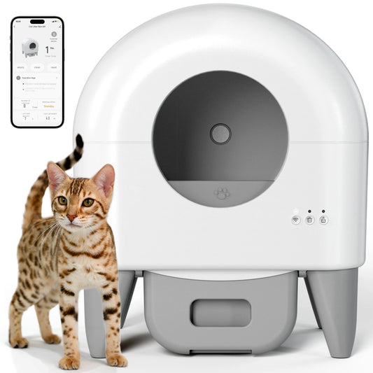 Fumoi Self Cleaning Automatic Cat Litter Box Free Trash Bags