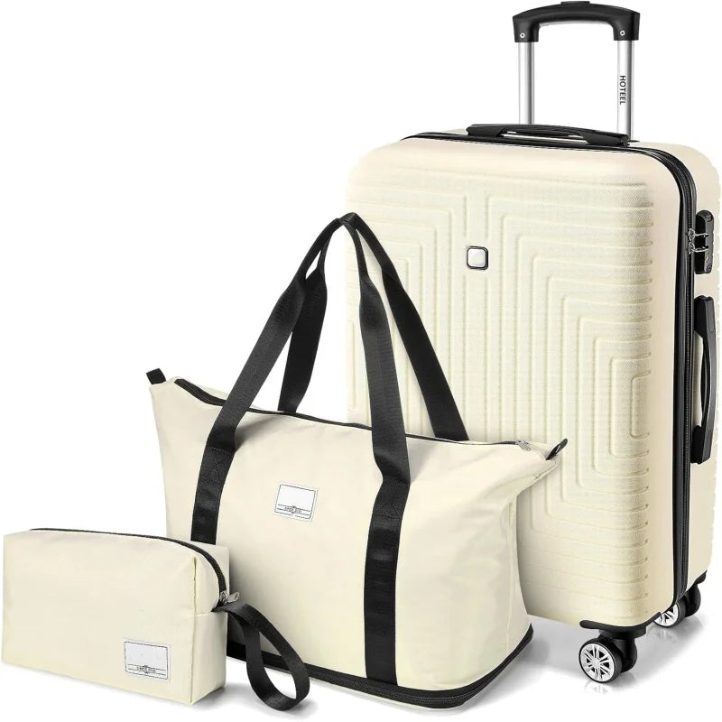 HOTEEL 3-Piece Hard Shell Luggage Set With TSA Lock