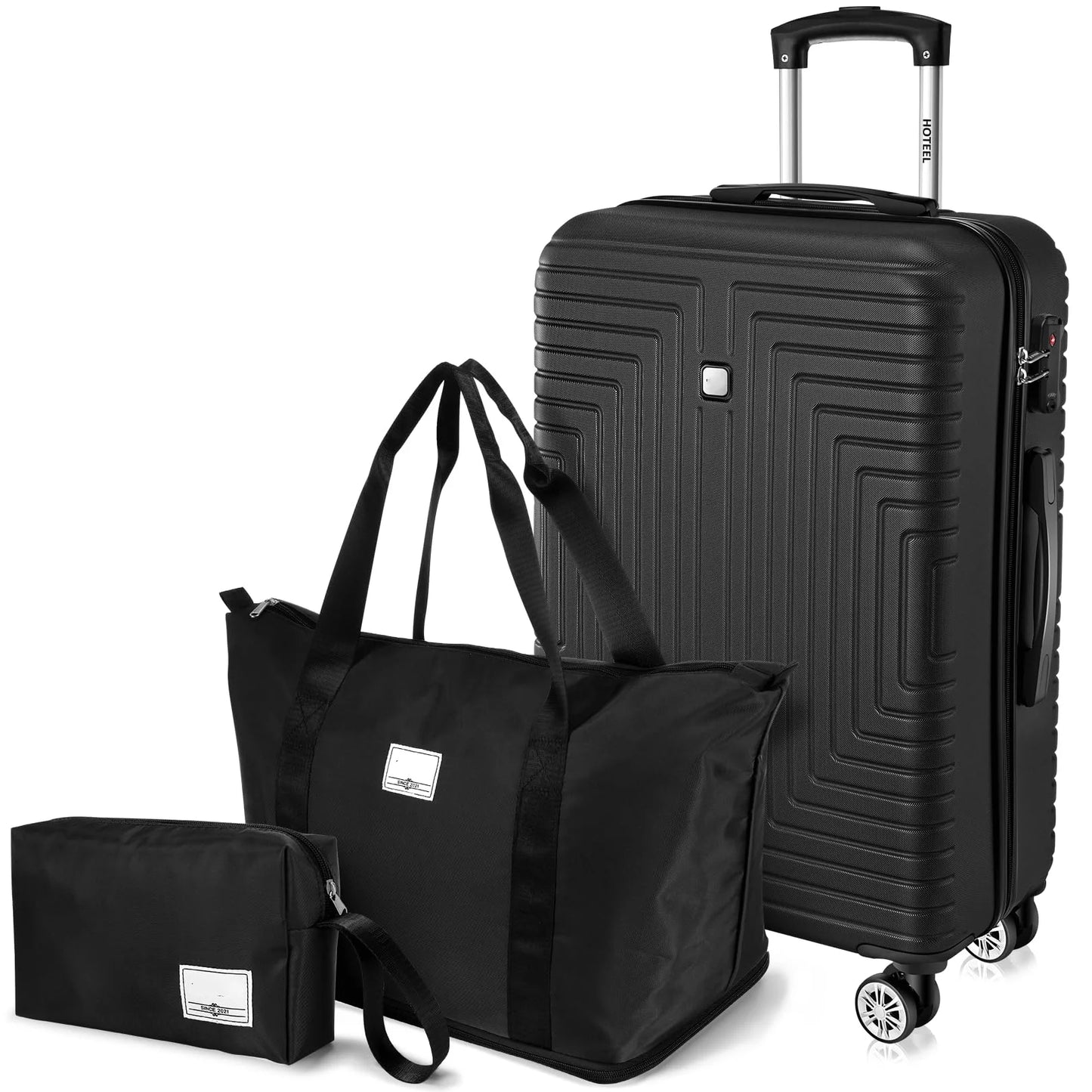HOTEEL 3-Piece Hard Shell Luggage Set With TSA Lock