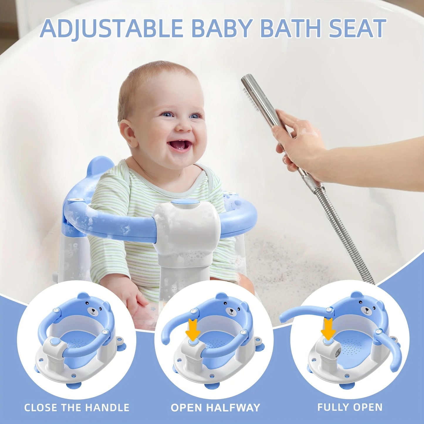 Baby Bath Seat For 6 Months With Non Slip SuctionCup