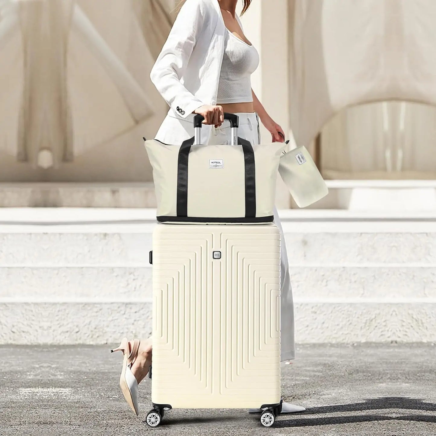 HOTEEL 3-Piece Hard Shell Luggage Set With TSA Lock