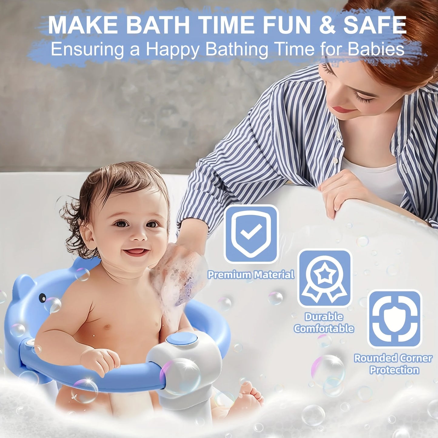 Baby Bath Seat For 6 Months With Non Slip SuctionCup