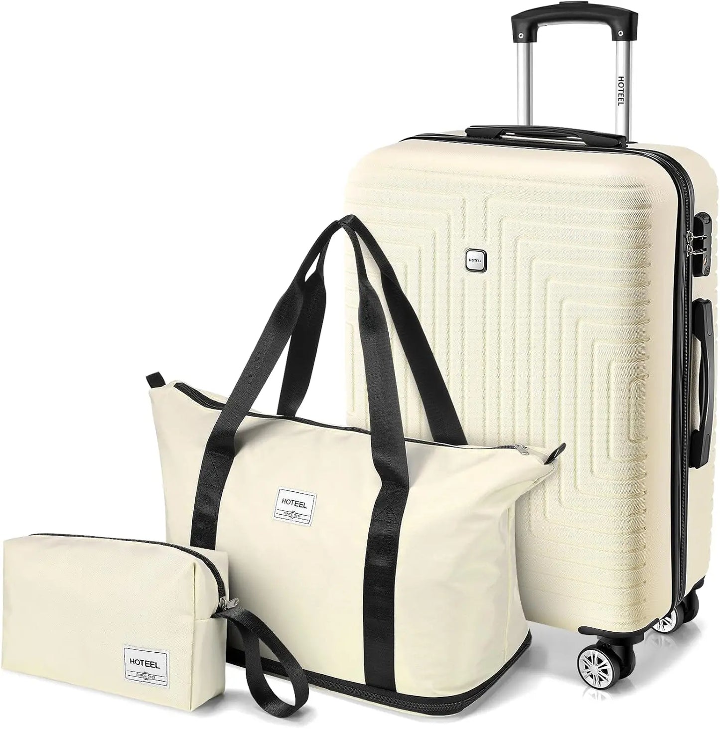 HOTEEL 3-Piece Hard Shell Luggage Set With TSA Lock