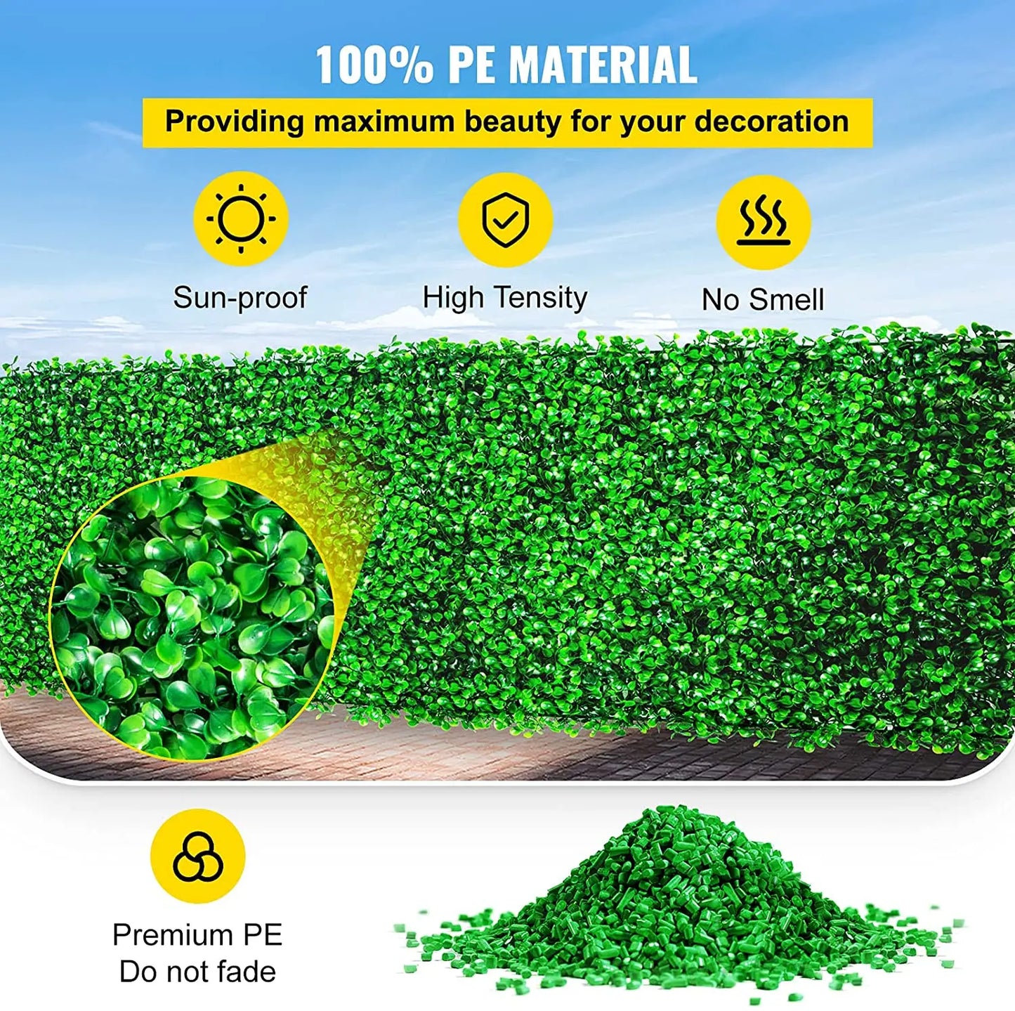 SucceBuy Boxwood Hedge Wall Panels For Artificial Plant Decor