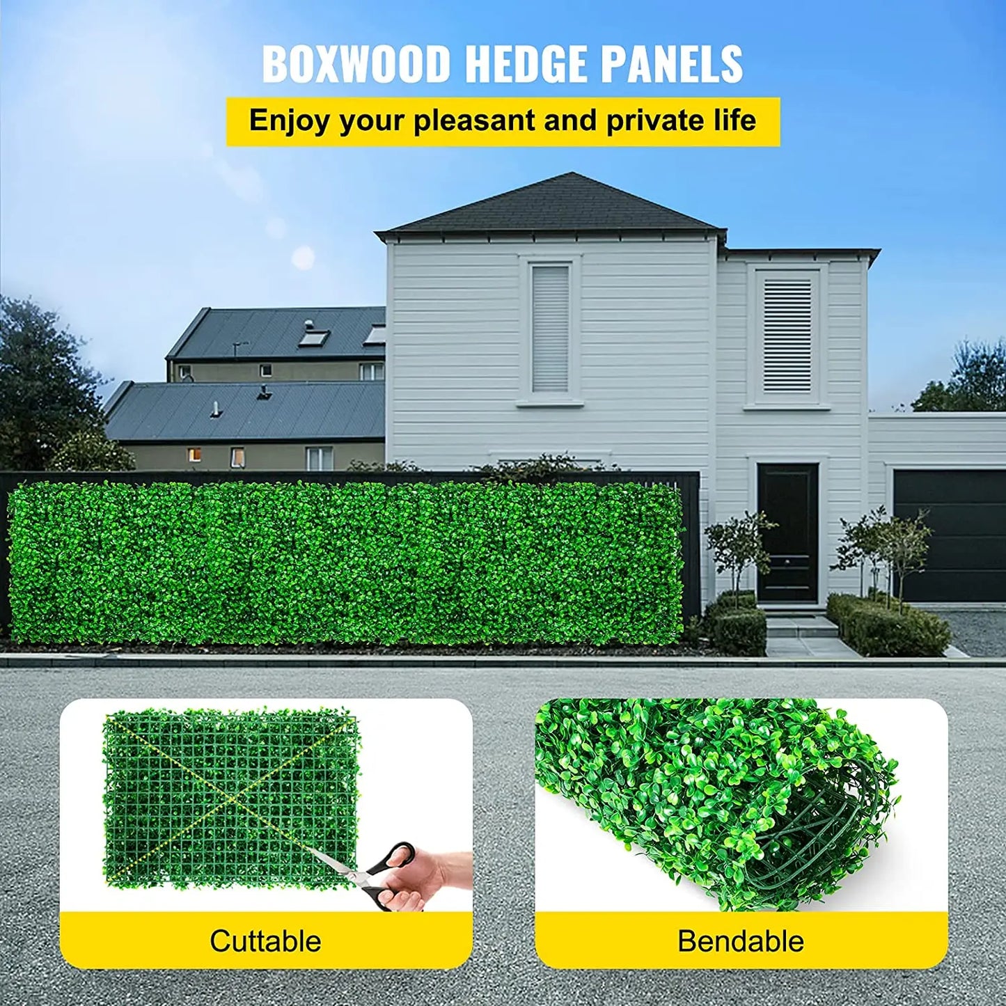 SucceBuy Boxwood Hedge Wall Panels For Artificial Plant Decor