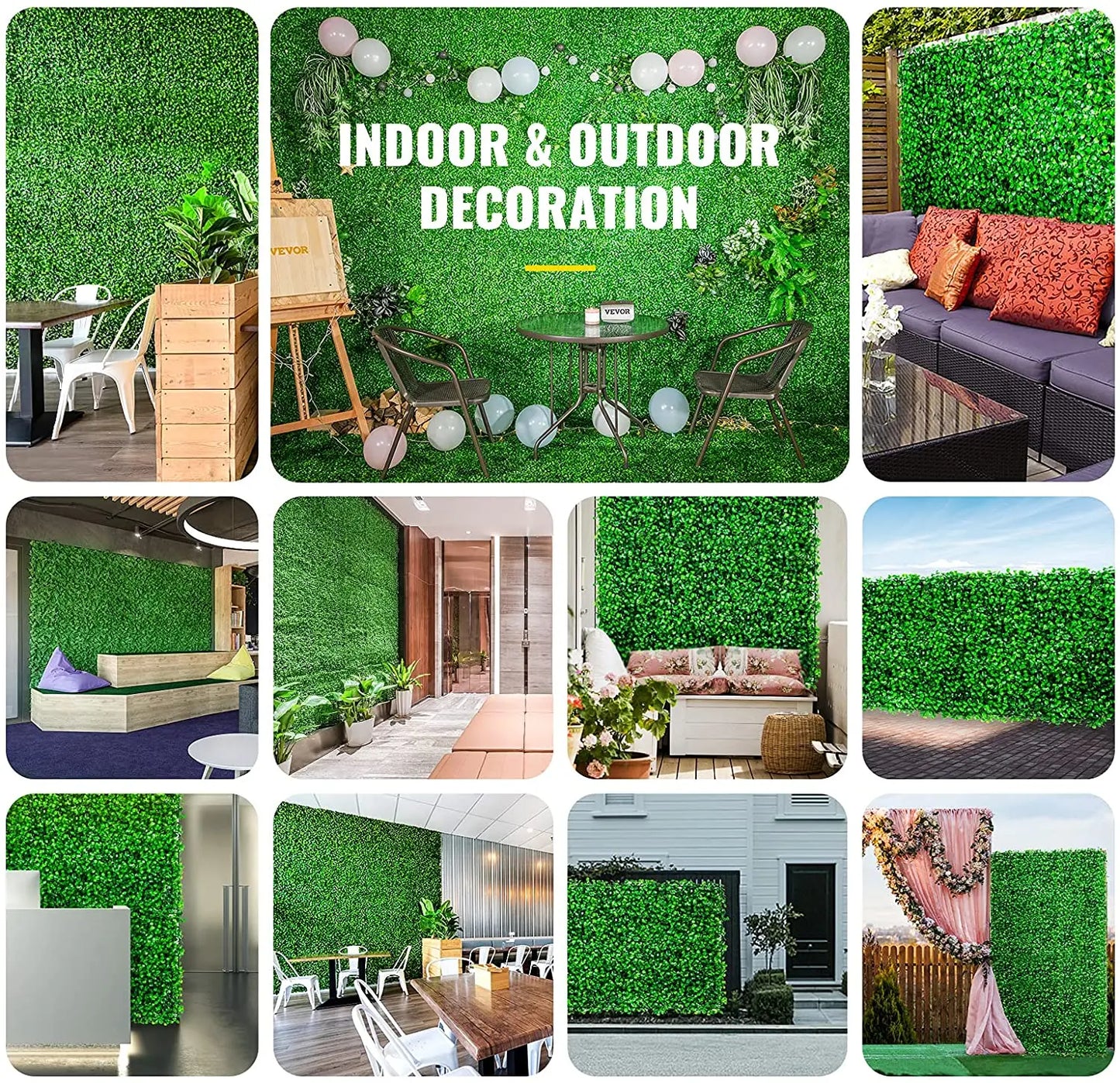 SucceBuy Boxwood Hedge Wall Panels For Artificial Plant Decor