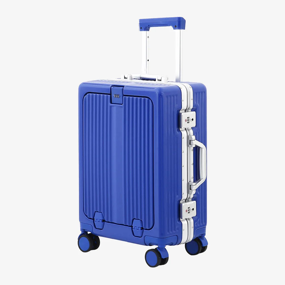 Aluminum Rolling Cabin Luggage With Spinner Wheels And TSA Lock
