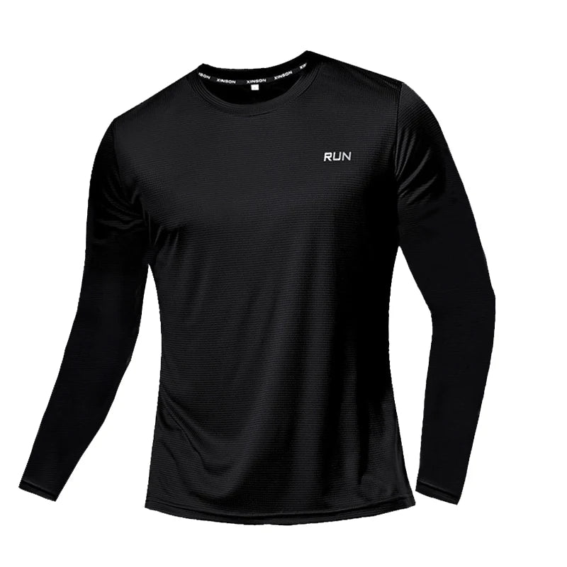Ice Silk Long Sleeve T-Shirt Men's Quick Dry Sun-Protection