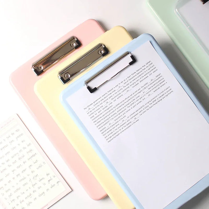 A4 Clipboard Pen Holder Writing Pad Double Clip Document Organizer
