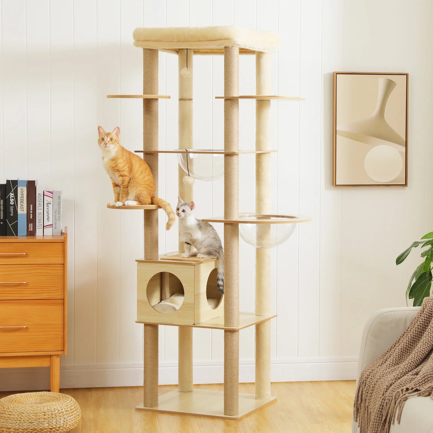 PAWZ Ro Multi Level Cat Tree With Scratching Posts Condo