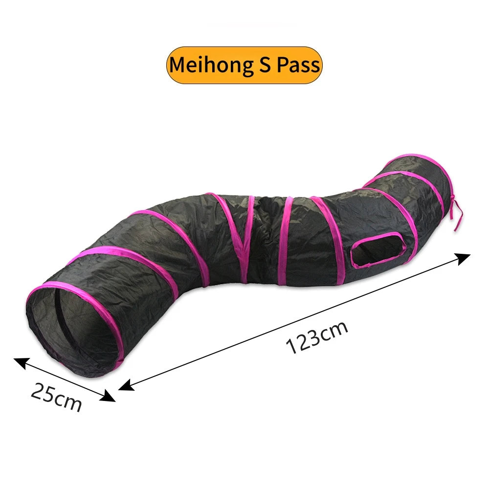 Foldable Cat Tunnel Play Tunnel Breathable Indoor Cat Toy