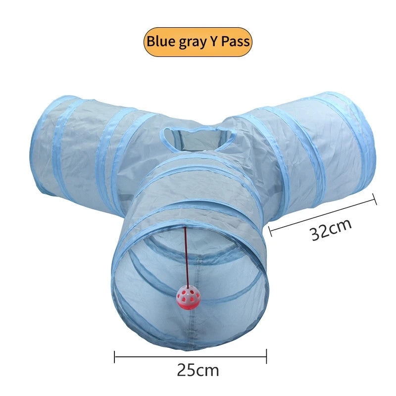 Foldable Cat Tunnel Play Tunnel Breathable Indoor Cat Toy