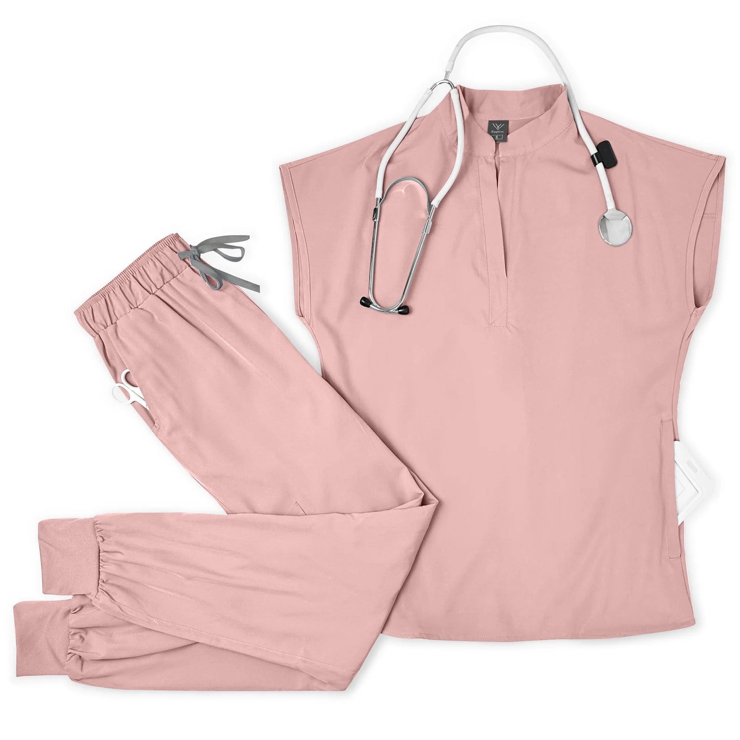 Medical Scrubs Set for Men Breathable Top and Pants