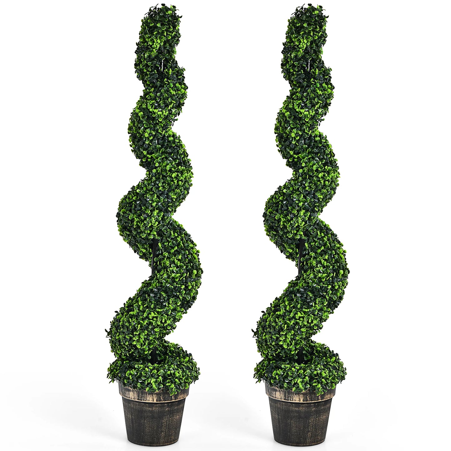 Lifezeal 2 Pack Spiral Boxwood Topiary Trees For Indoors Outdoors