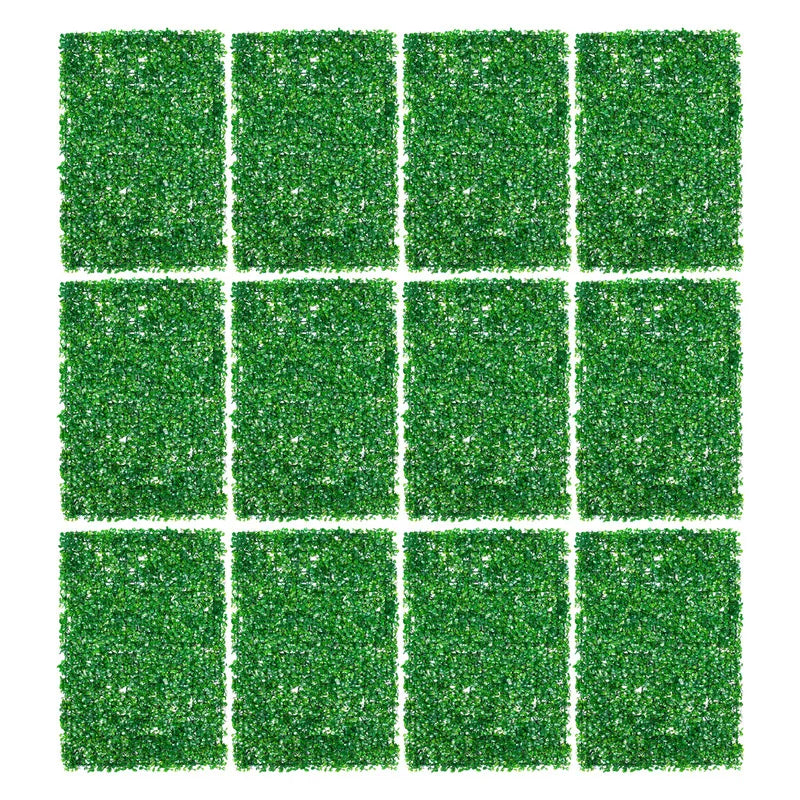 Artificial Hedge Panels 12 Pack For Wall Decor And Garden