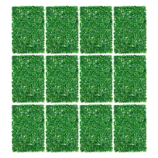 Artificial Hedge Panels 12 Pack For Wall Decor And Garden