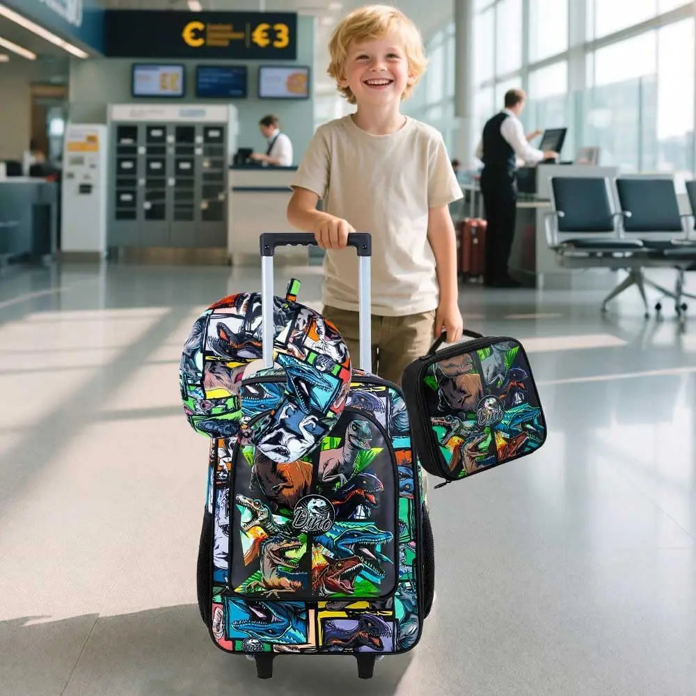 Caster Cute Dinosaur Unicorn Kids Suitcase With Wheels