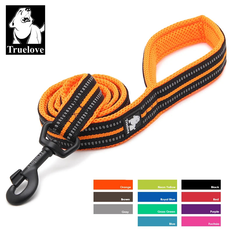 Truelove Reflective Padded Nylon Leash For Dogs And Cats