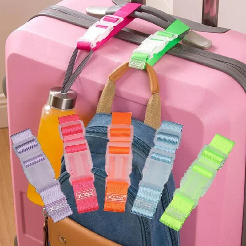 Adjustable Nylon Luggage Straps With Buckle Locks For Travel