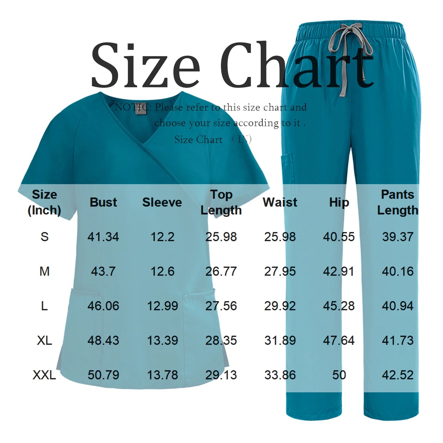 Medical Scrubs Set for Men Breathable Top and Pants