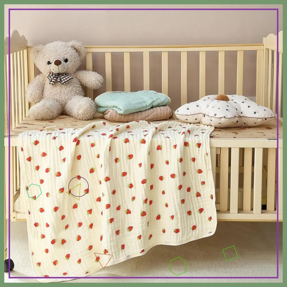 Ultra Soft Muslin Cotton Baby Blanket For All Seasons
