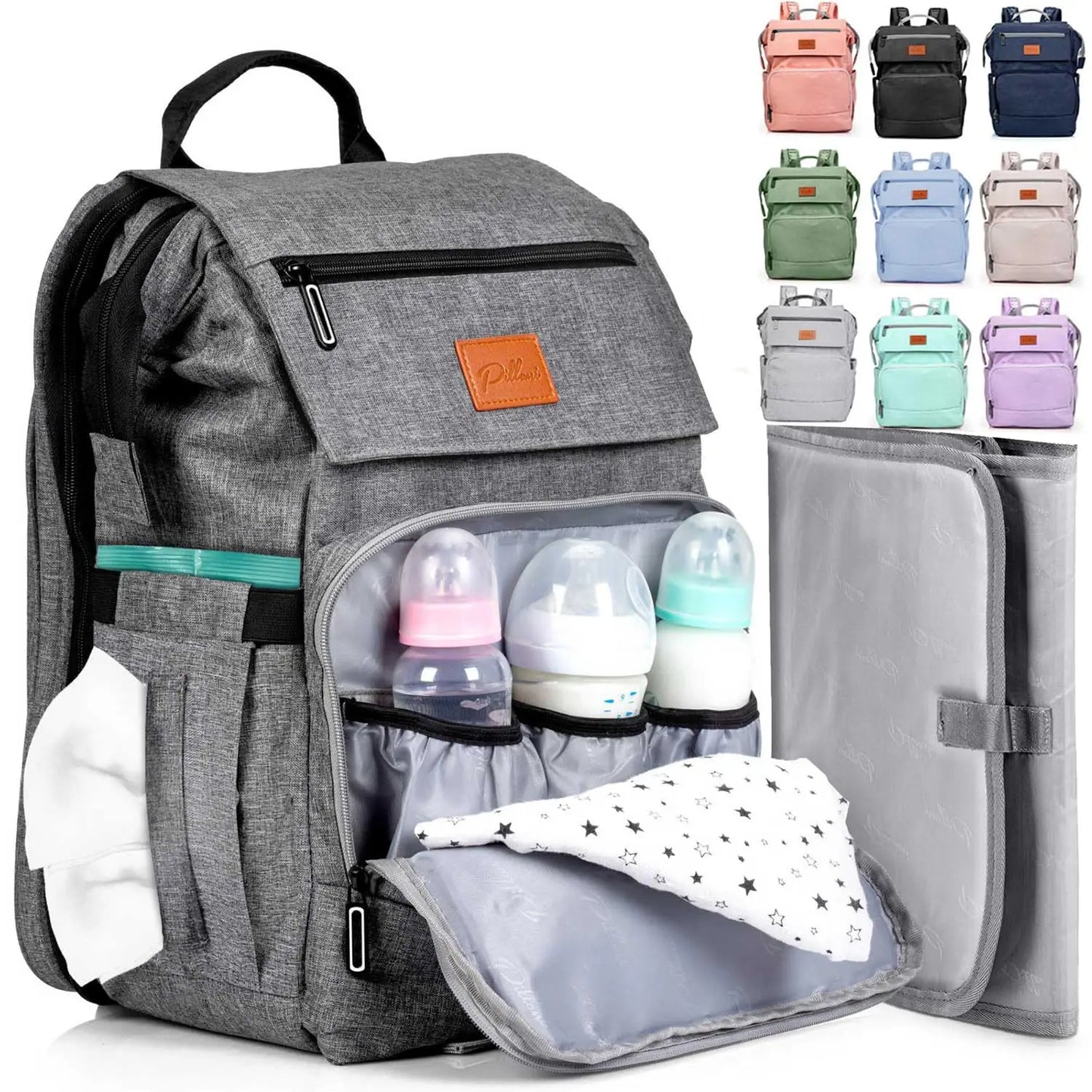 Waterproof Diaper Backpack With Changing Pad For Travel