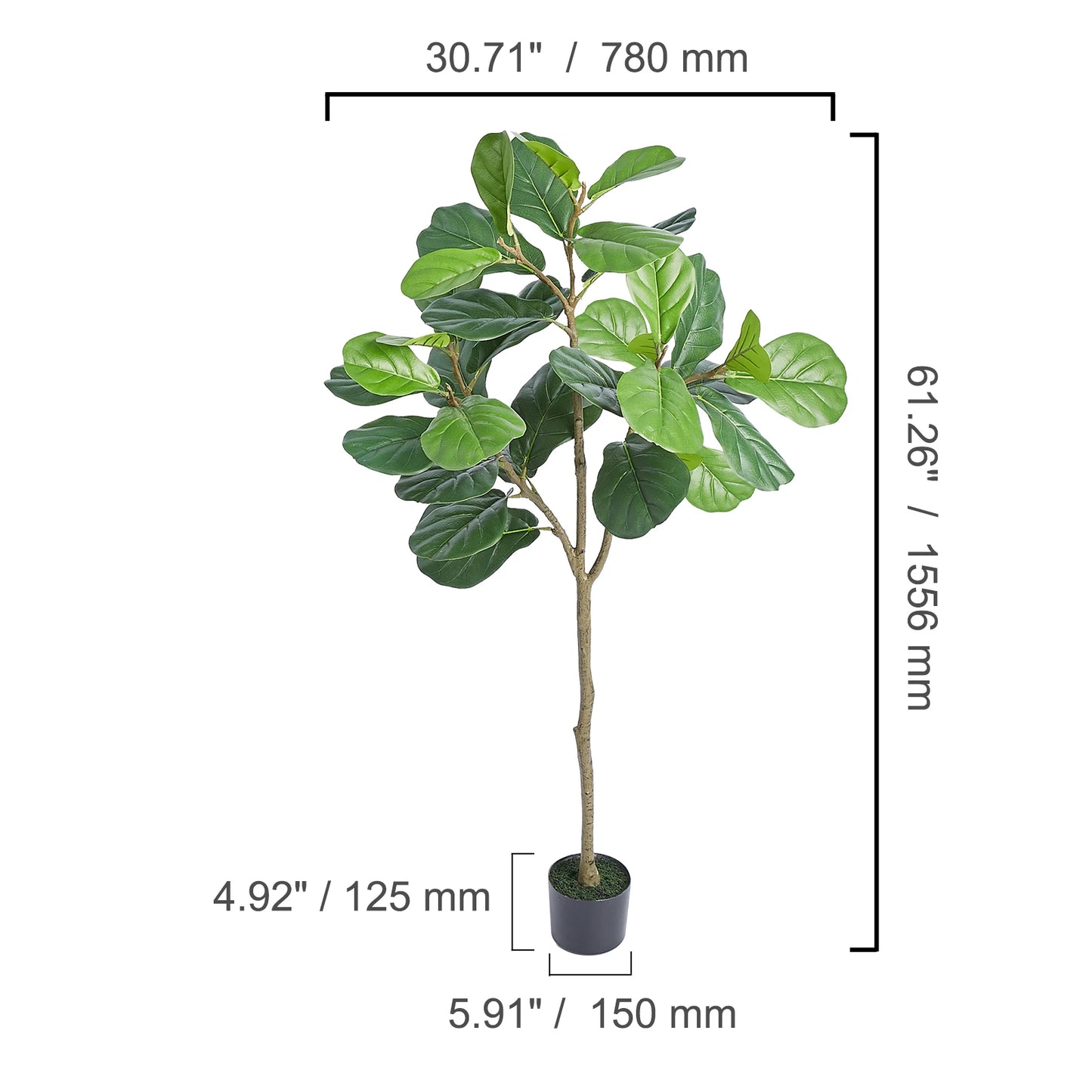 SucceBuy Artificial Olive Tree Faux Plant Anti Tip Support