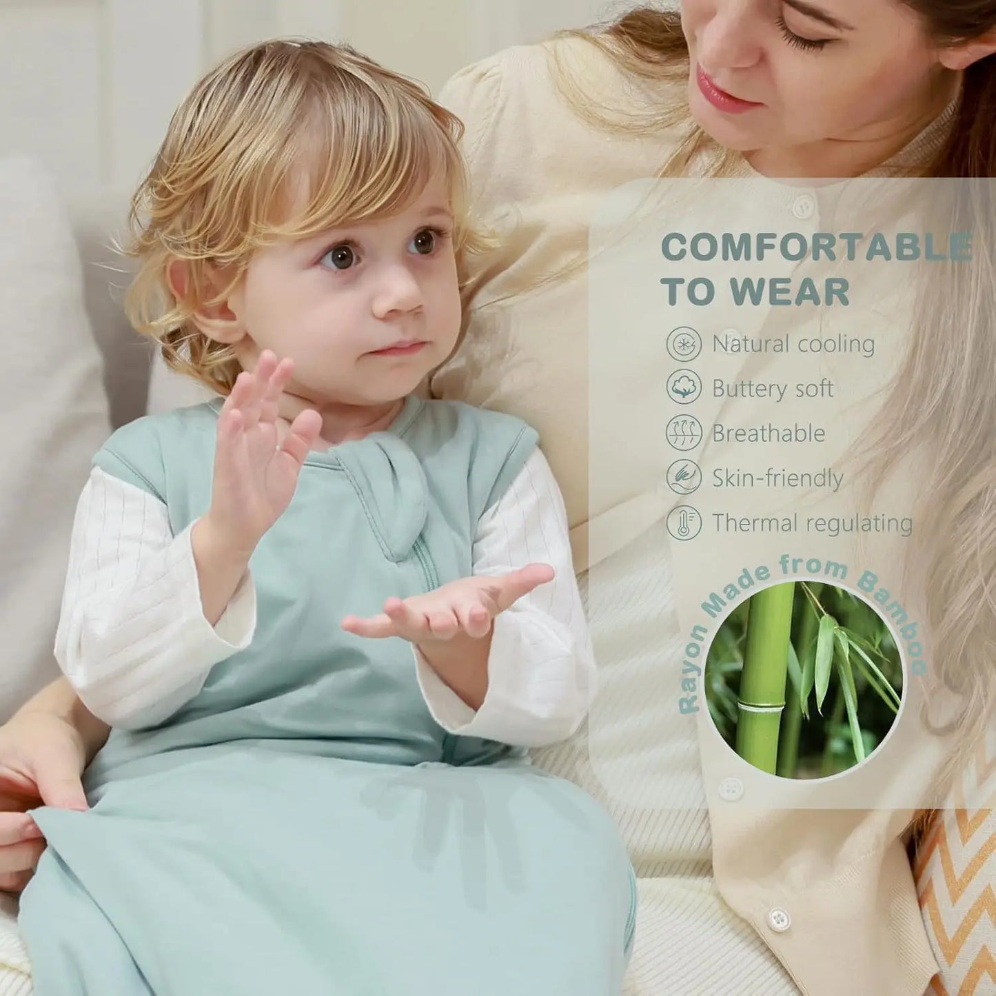 Unisex Baby Sleep Sack Wearable Blanket With Two Way Zipper