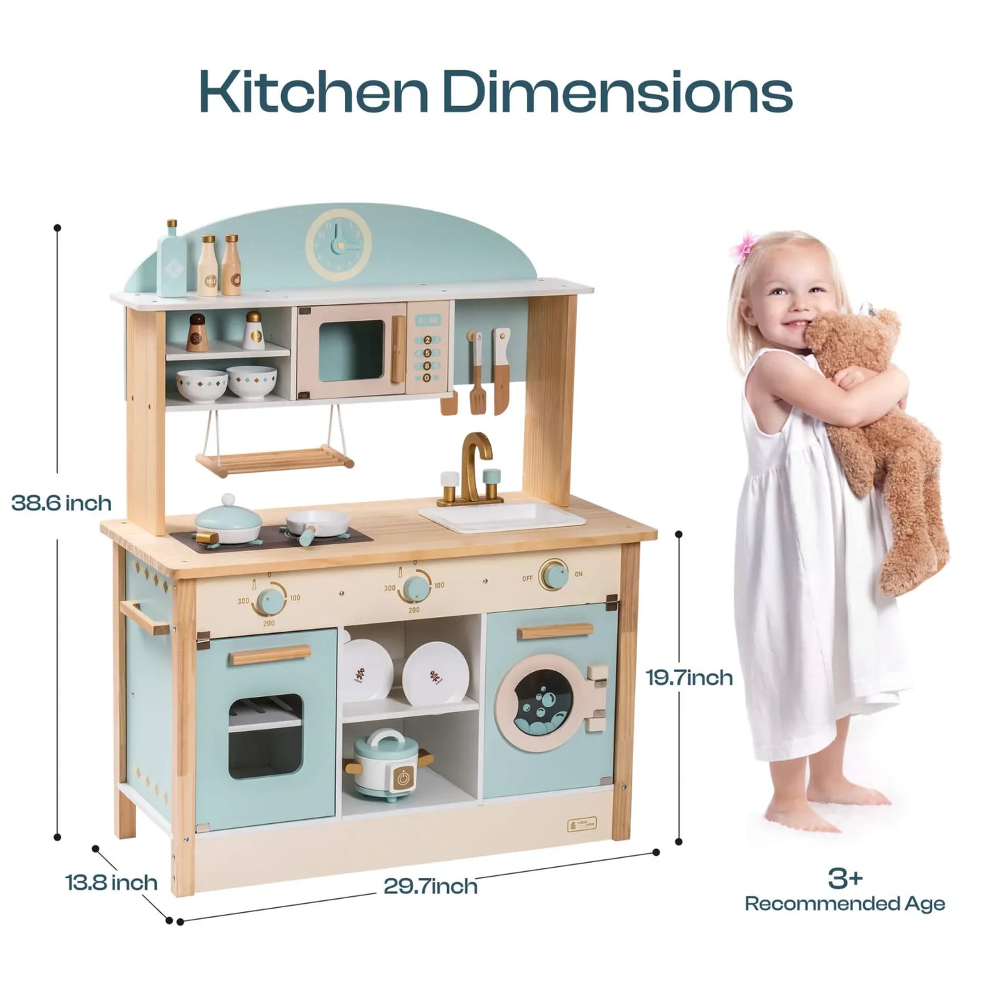 Robotime Robud Kitchen Washer Playset For Kids Ages 3