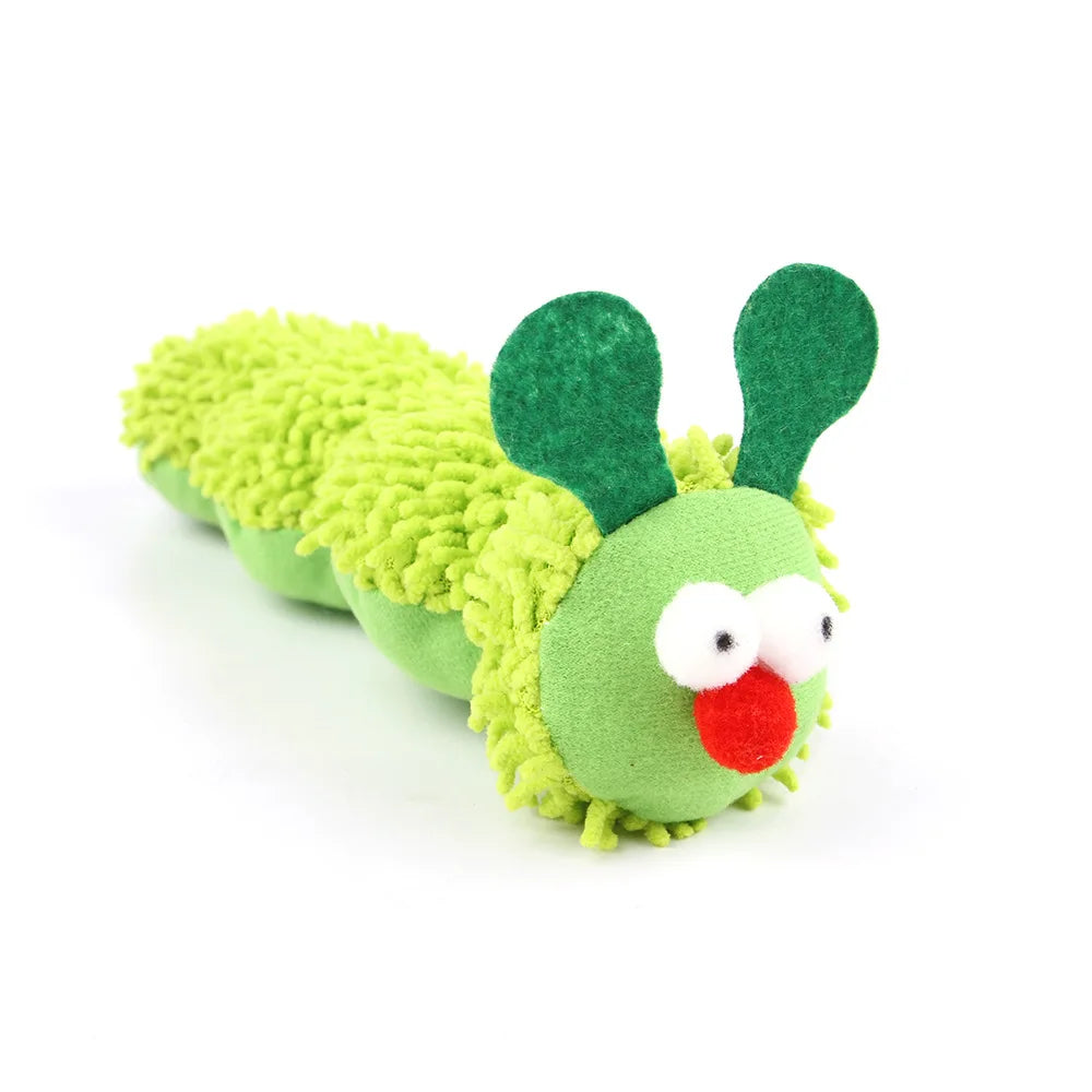 Caterpillar Cat Chew Toy For Cats With Catnip And Silvervine