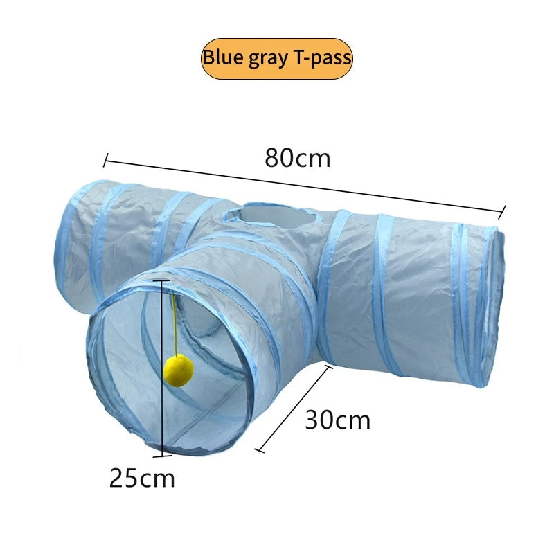 Foldable Cat Tunnel Play Tunnel Breathable Indoor Cat Toy