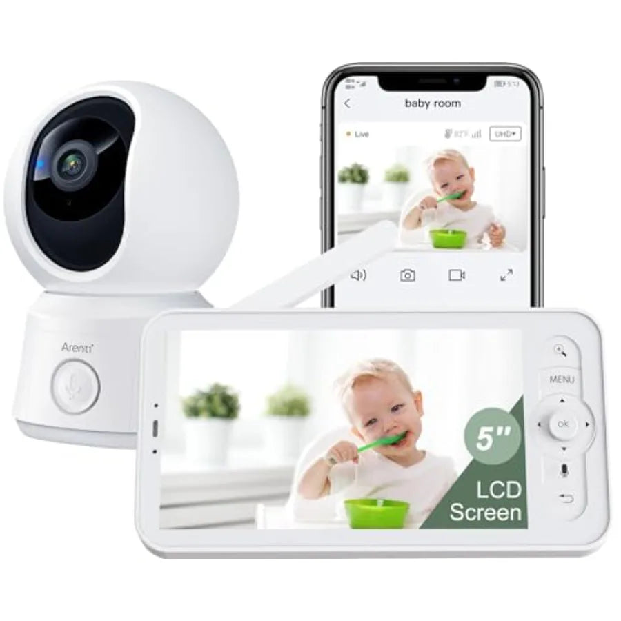 WiFi Baby Monitor With 1080P Video Motion Tracking Smartphone App Encrypted