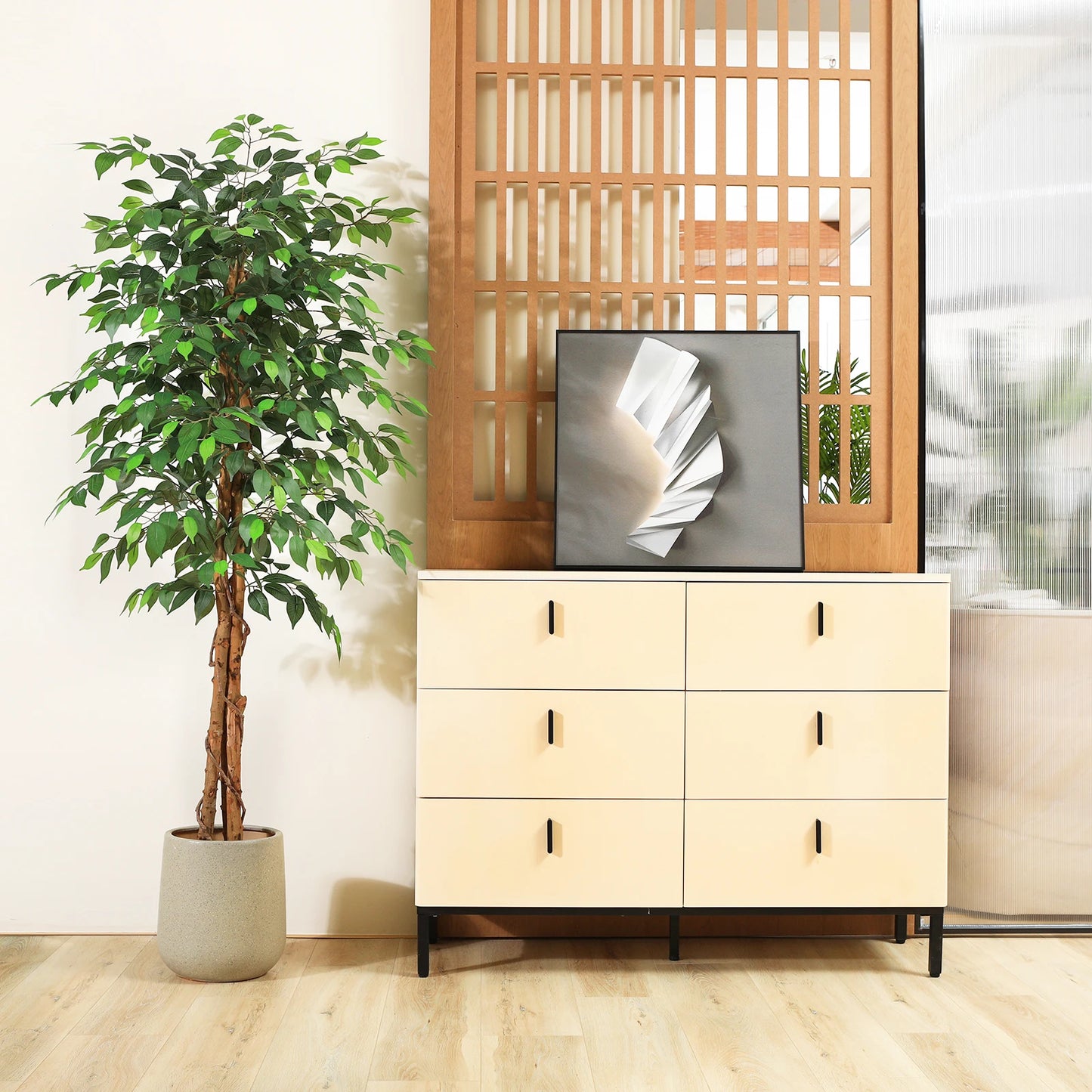 KAZEILA CN Artificial Ficus Tree With Natural Curved Trunks