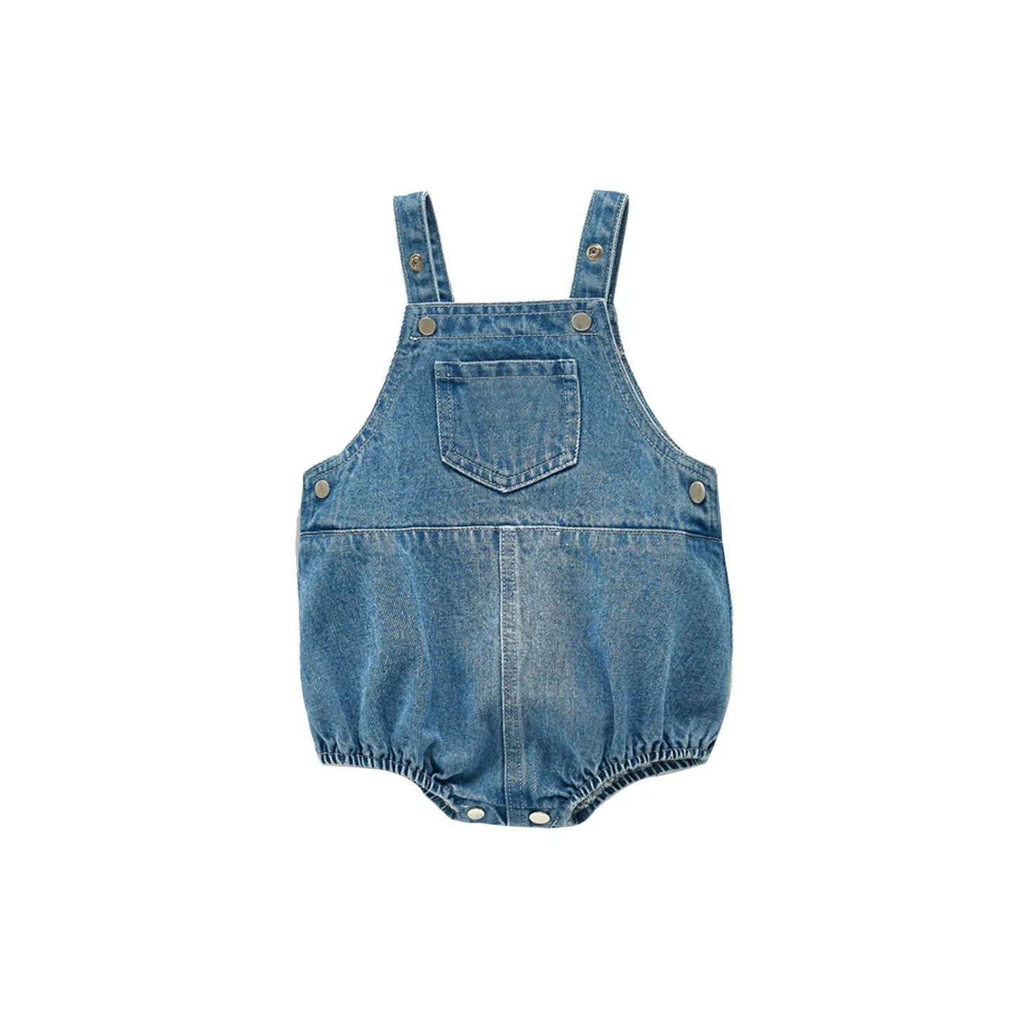 Unisex Cotton Cowboy Sleeveless Romper For Newborns