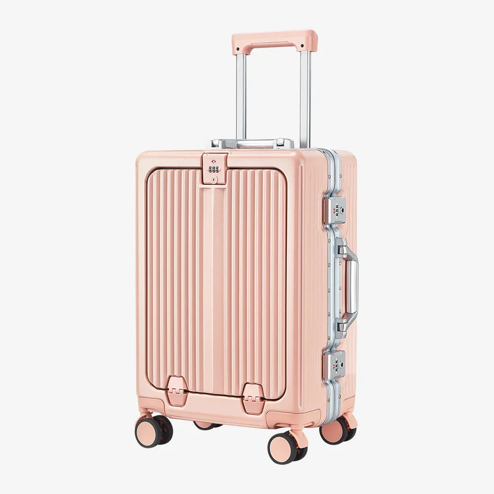 Trolley Luggage Rolling Case With Combination Lock