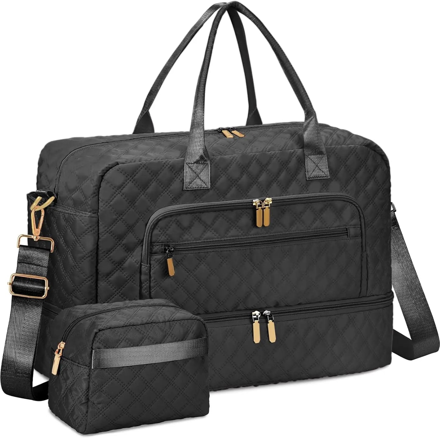 Travel Duffle Bag For Women With Toiletry And Shoe Compartments