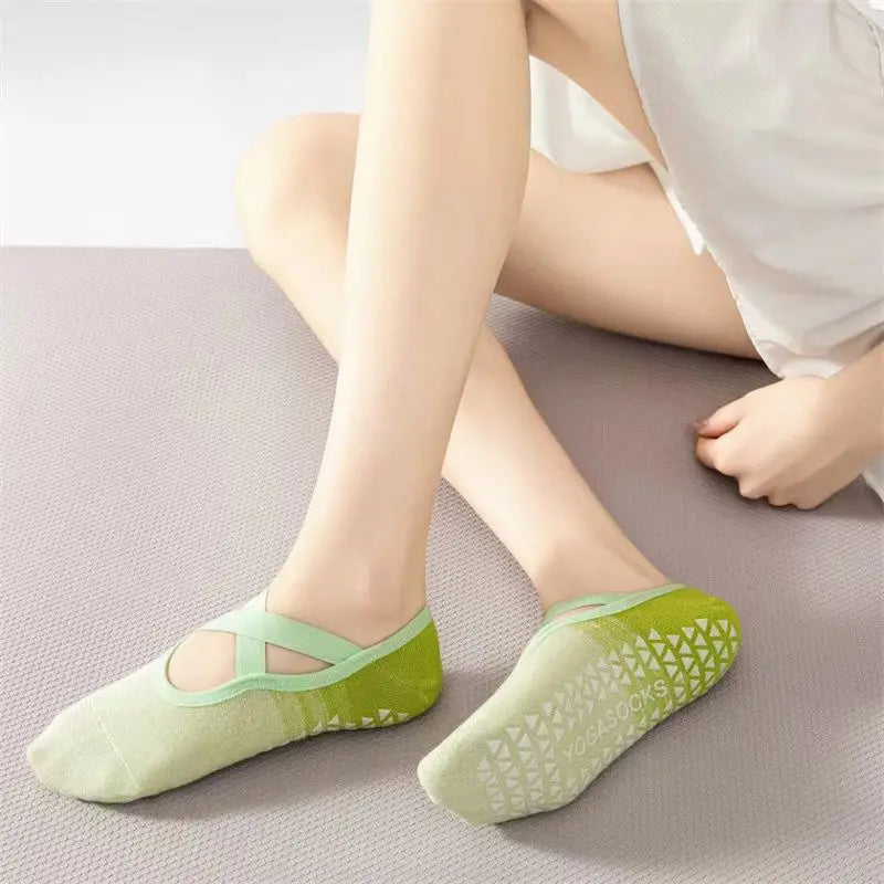Yoga Socks Women Gradient Silicone Non Slip No Show