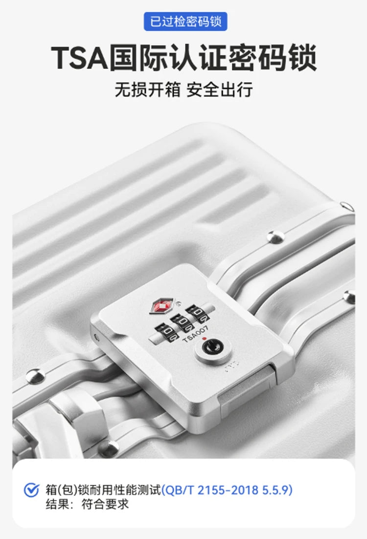 Trolley Luggage Rolling Case With Combination Lock