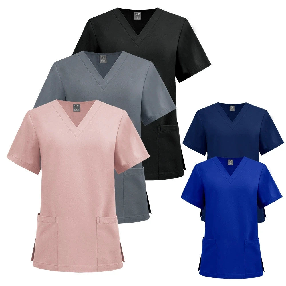 NONECN Wholesale Nurse Scrubs Uniform Set Durable Washable Medical Workwear