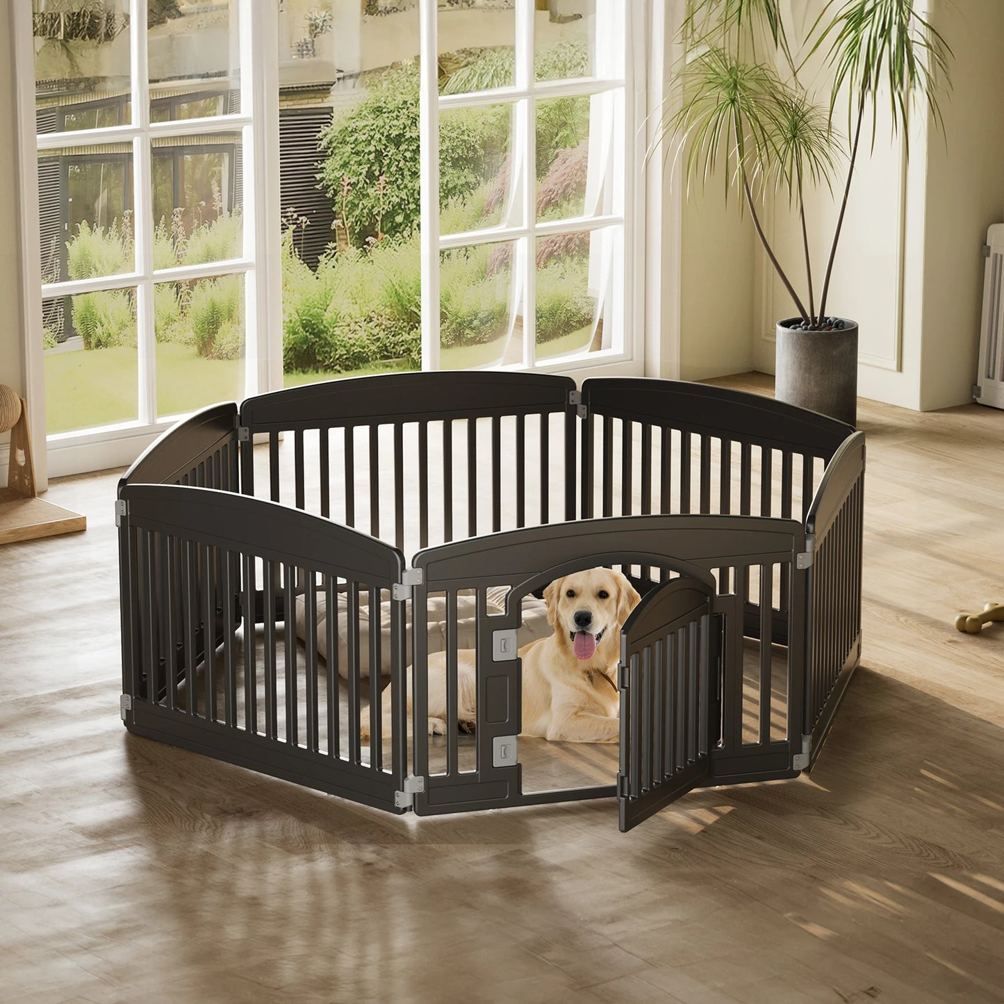 JHK Plastic Dog Playpen Portable Indoor Outdoor Expandable for Pets