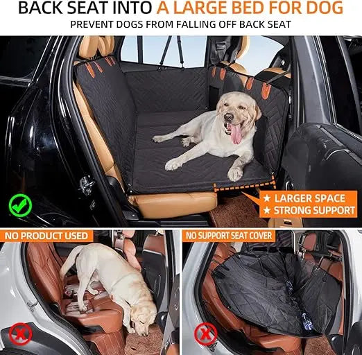 Back Seat Extender Dog Hammock Car Seat Cover Hard Bottom