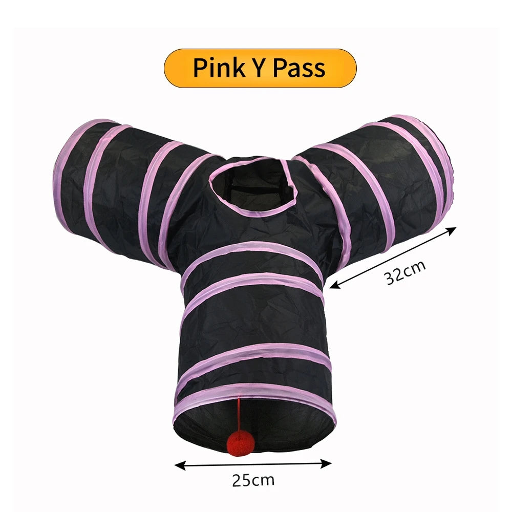 Foldable Cat Tunnel Play Tunnel Breathable Indoor Cat Toy