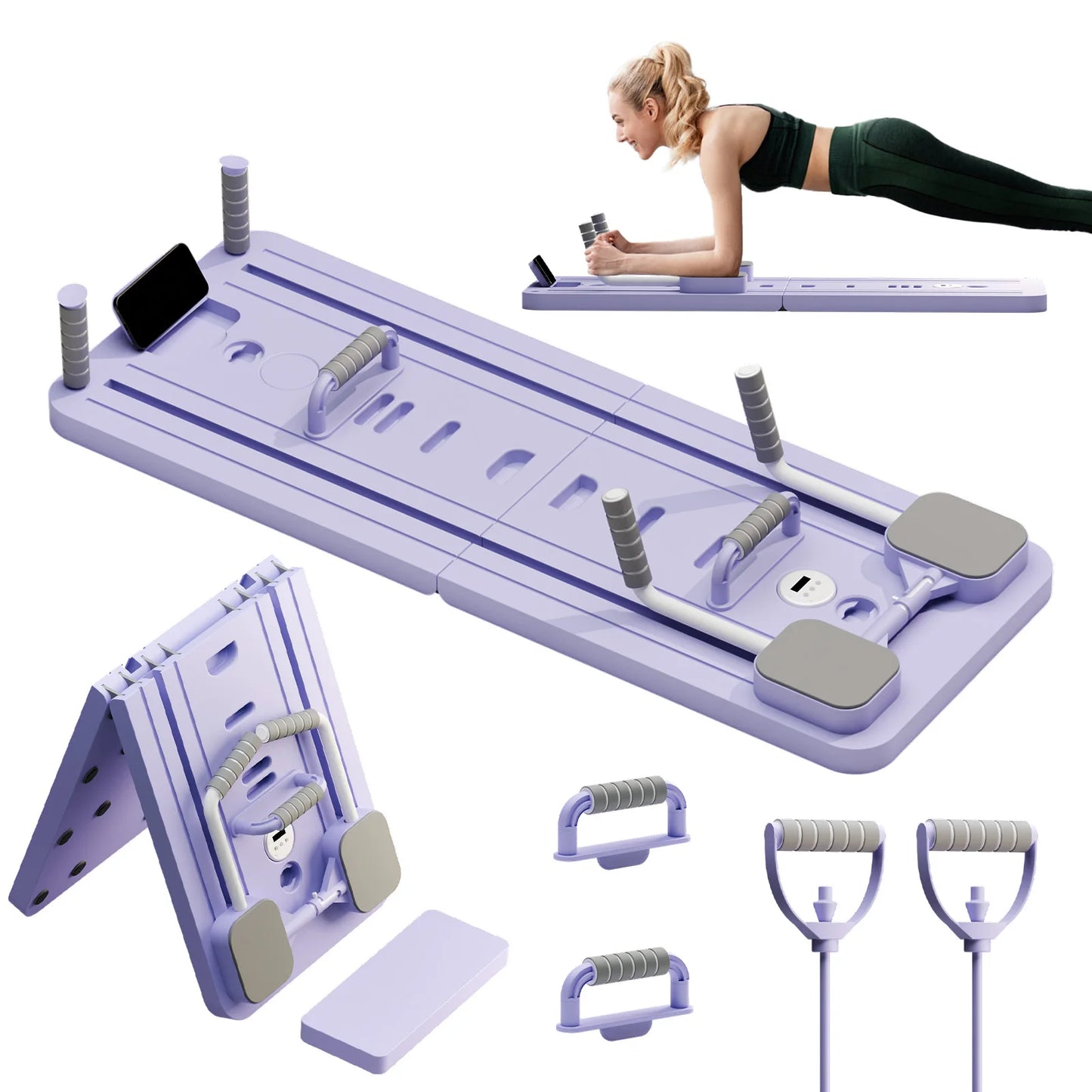 Ab Pilates Board With Resistance Bands For Home Office